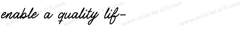 enable a quality lif字体转换
